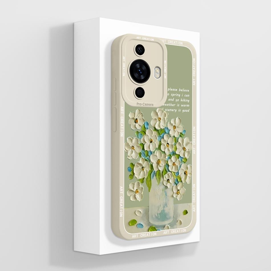 

For Huawei Nova 11 Pro Case Artistic Style Soft Liquid Silicone Phone Cases For Huawei Nova11 Pro 11Pro Anti Drop Back Covers Huawei Nova11Pro
