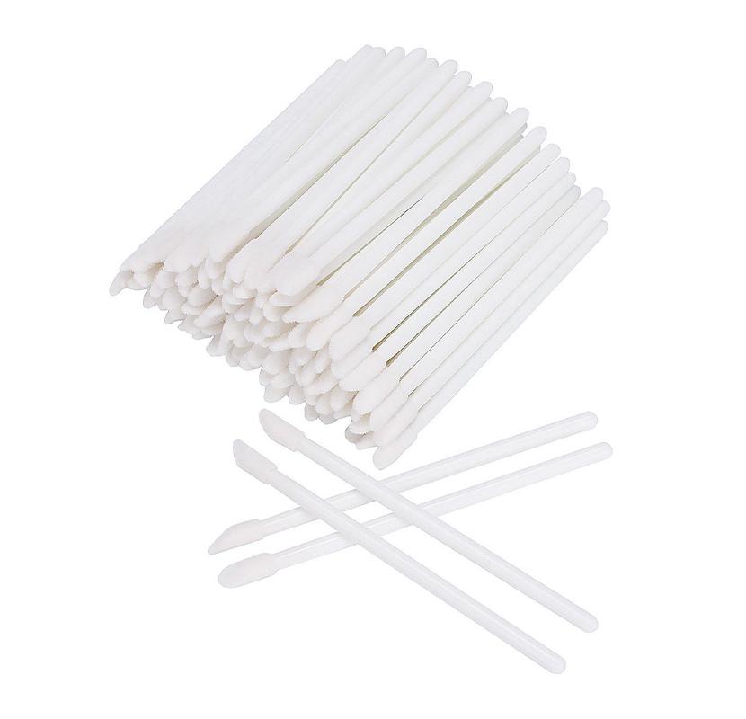 50 Pcs Disposable Lip Gloss Stick Applicator Lipstick Wands Set Cosmetic Tools Lip Brush Makeup Tools Hollow Lip Wands Nylon