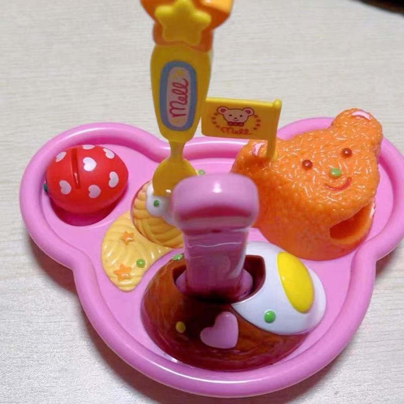 1 Set Early Education Role Play Play House Kids Toy Fun Bear Box Food Feeding Simulated Kitchen Toys Pudding Feeding Kit