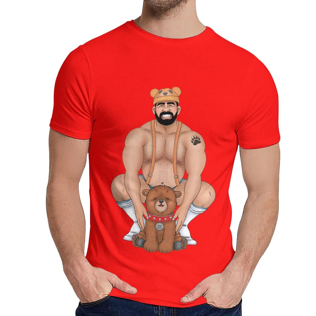 Man S T Shirt Daddy Bear T Shirt Barebeef Gaybear Gayart Gay Pride Lgbt 100 Cotton