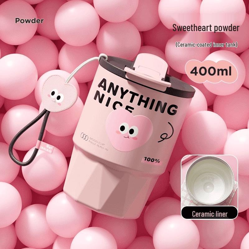 RELEA 400ml Insulated Coffee Mug with Straw