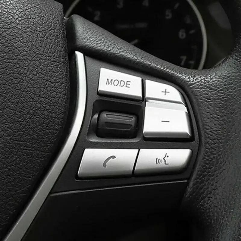Chrome Silver Steering Wheel Button Cover Trim For BMW 5 6 7 Series GT F01 F02 F06 F07 F10 F12 X3 F25 X4 F26 X1 F48 X5 F15