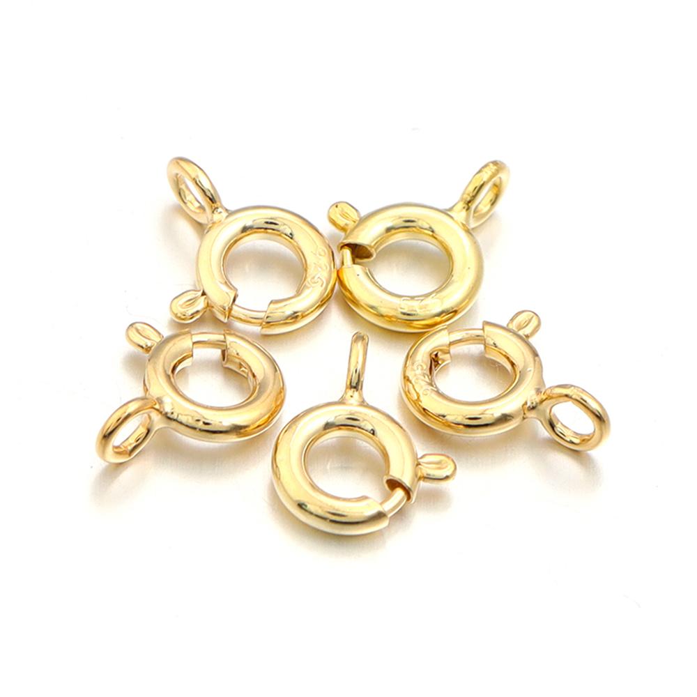 5pcs s925 Sterling Silver Spring Ring Clasp With Open Jump Ring jewelry Clasp For Chain Necklace Bracelet Connectors Wholesale