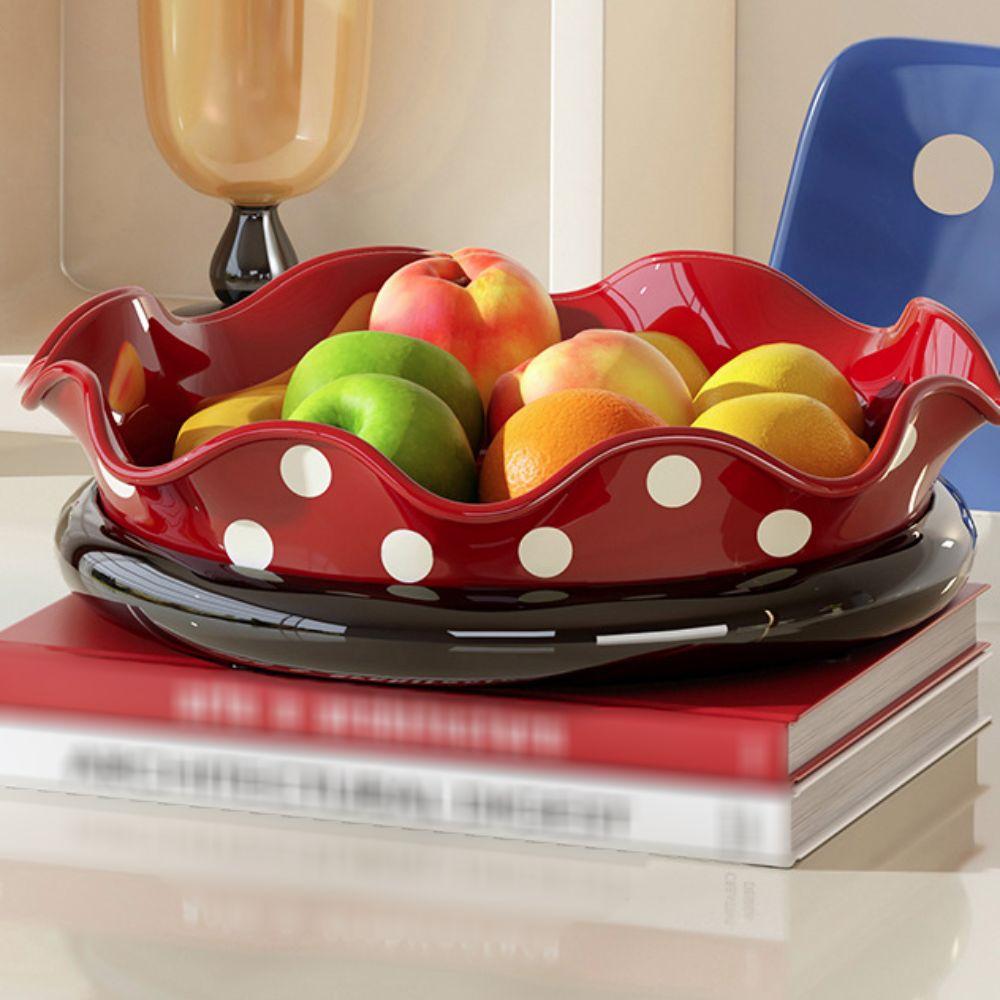Large Capacity 360° Rotating Fruit Plate Round Kitchen Seasoning Rack Nut Tray  Refreshments