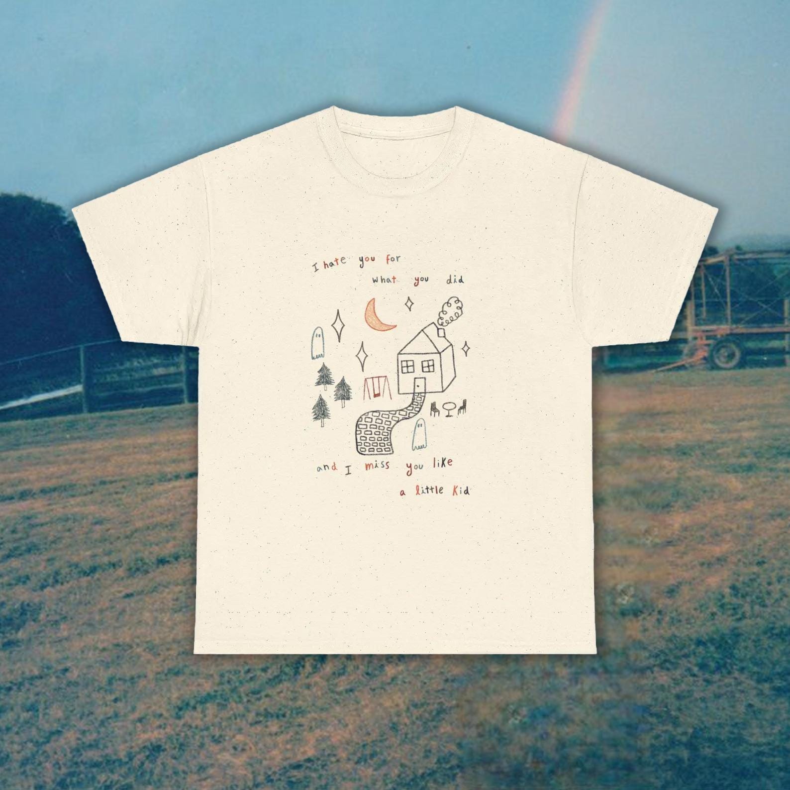 Phoebe Bridgers motion sickness illustration t shirt: I hate you for what you did. 4XL