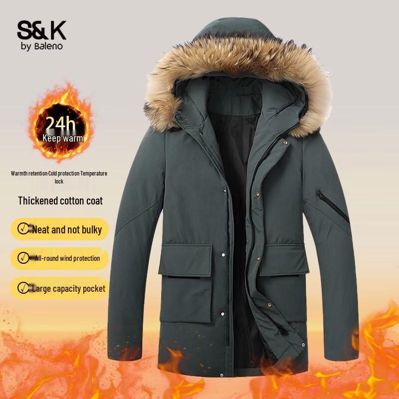 Baleno S&K Men s Hooded Winter Cotton Jacket XL