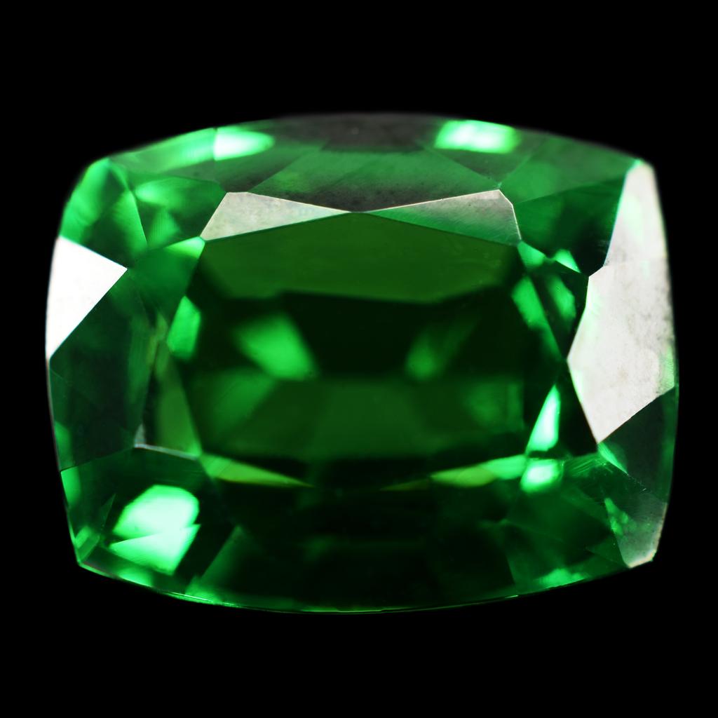 10 Ct Natural Tsavorite Green Garnet Cushion Cut Loose Gemstone