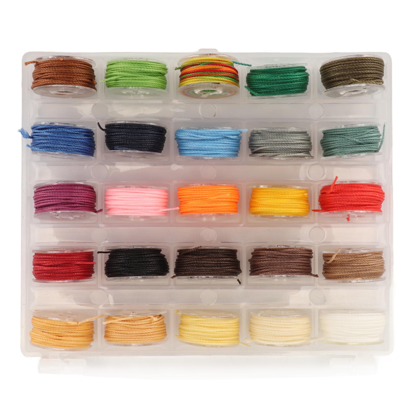 

25 цветов вощеная нить шнур диаметр 0,65 мм гибкий легкий для хранения вощеный шнур для переплета книг вручную