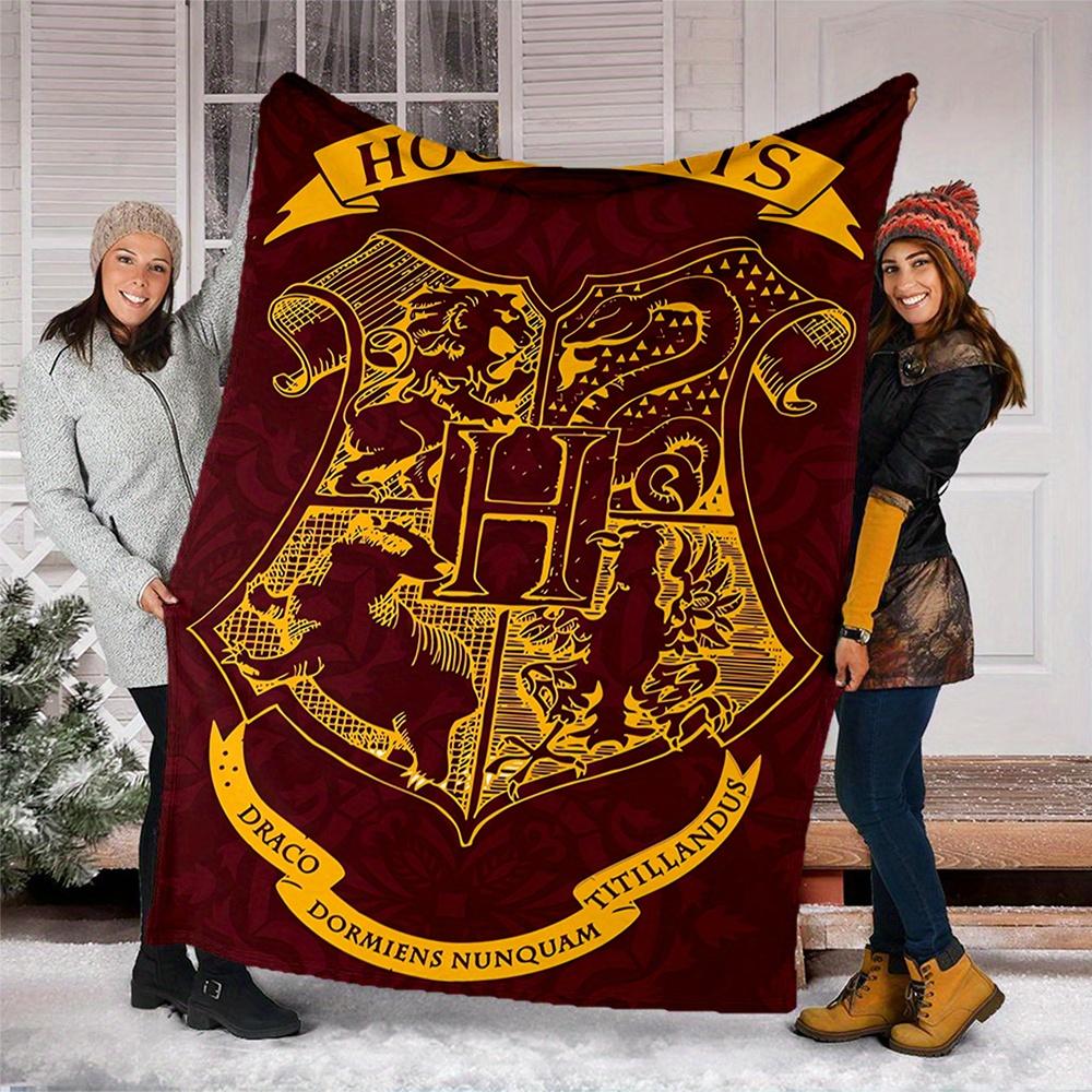 1pc Hogwarts, Crest, Coat of Arms Digital Printed Flannel Blanket, Super Soft Plush Bed Cover,Blanket for Sofa, Bed, Office, 70104
