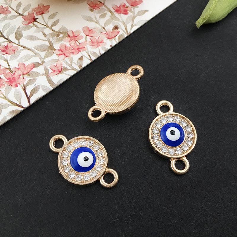 Evil Eye Charms with Butterfly & Starfish Connectors for DIY Jewelry Bracelets & Necklaces