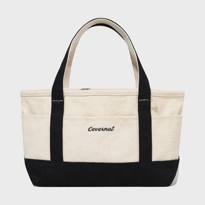 Clover Heart Mini Canvas Tote Bag Ivory