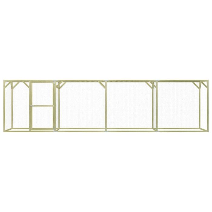 VidaXL Chicken Coop 1.5x6x1.5 M Impregnated Pinewood