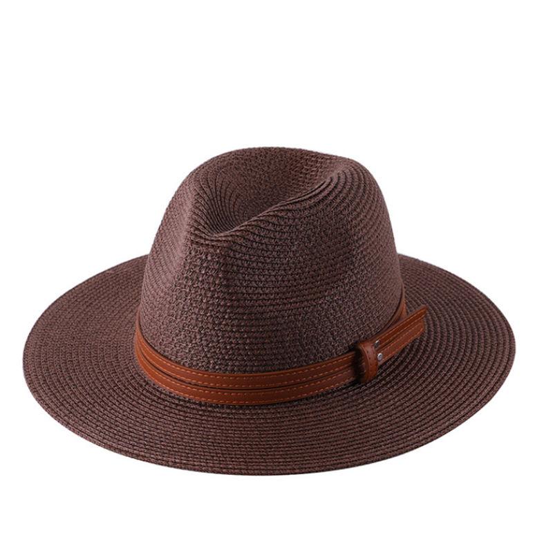 Men's and Women's Spring and Summer Sun Hats, Panama Straw Hats, Men's Simple and Fashionable Sun Hats, Top Hats, Fishing Hats