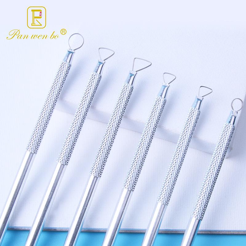 6-Piece Ceramic and Aluminum Clay Sculpture Tool Set: Trimming Rod, Modeling Knife, and Fine Carving Scraper