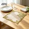Square Lace Placemats Placemat for Dining Table Embroidered Mesh Heat Resistant Table Dustproof Dressing Mats Mat Retro Floral Decorative