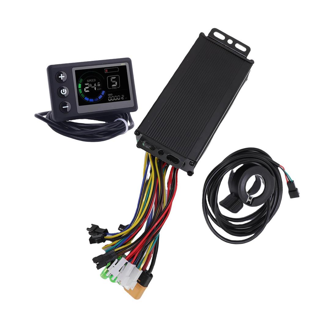 36V 48V Electric Bike Controller Kit 22A 3 Mode Sine Controller S869 LCD Display Panel 130X Thumb Throttle for Electric