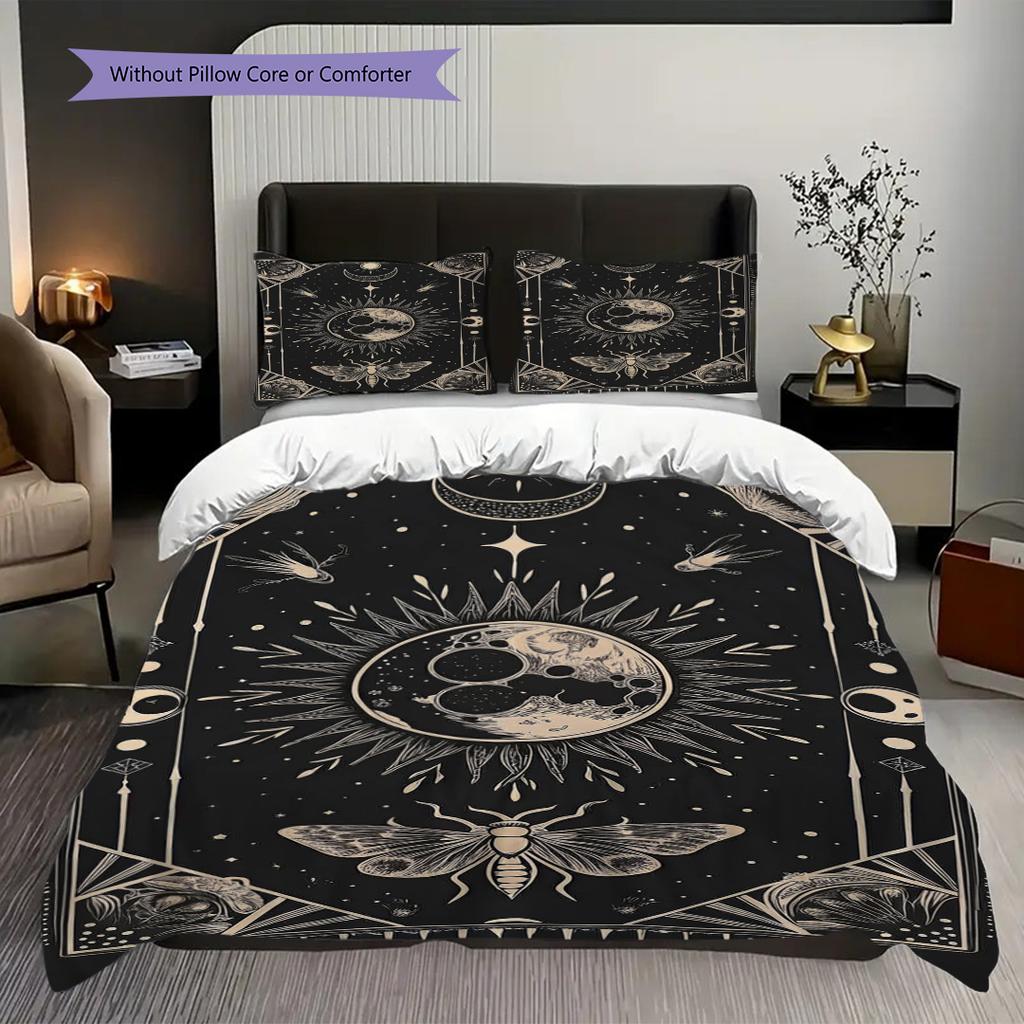 Celestial Harmony Mystical Cosmic Design Bedding 1 Duvet Cover 2 Pillowcase Without Core Without Core Christmas Birthday Gift Bedding Set