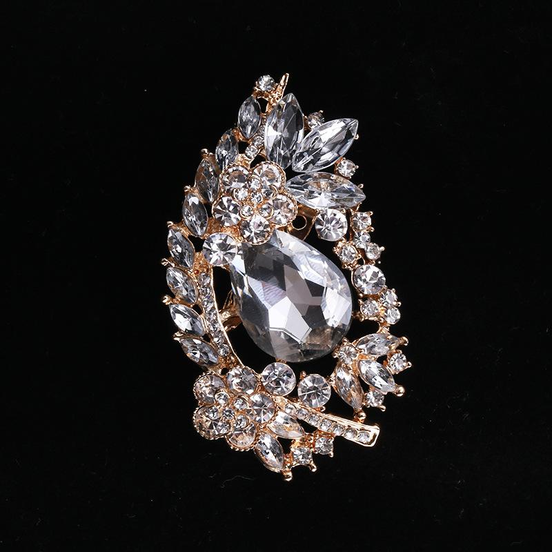 Legierung Mode Kreative Persönlichkeit Kristallglas Brosche Brosche Brosche Damen Kleidung Zubehör