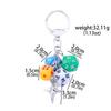 Fashionable Irregular Shape Dice Billiard Bag Pendant Metal Keychain - Hot Selling