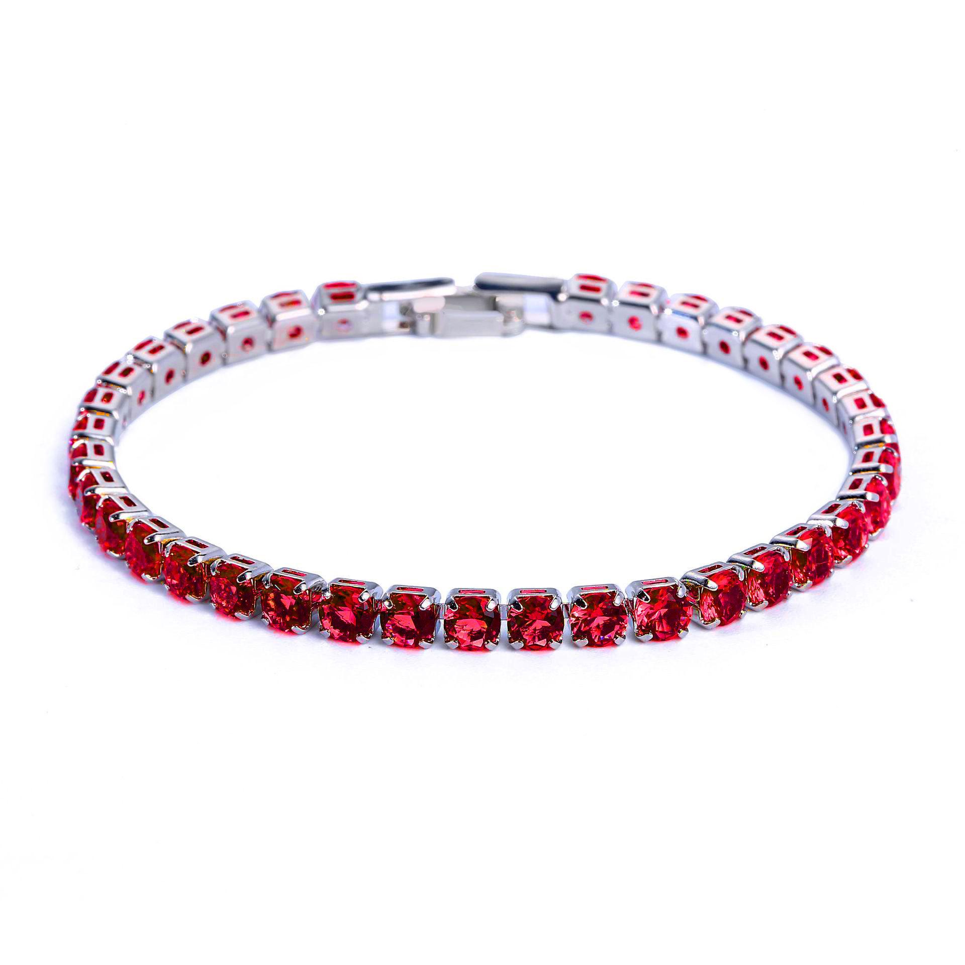 

2026 Geometric Micro Square Zircon Tennis Bracelet - Elegant Crystal Jewelry