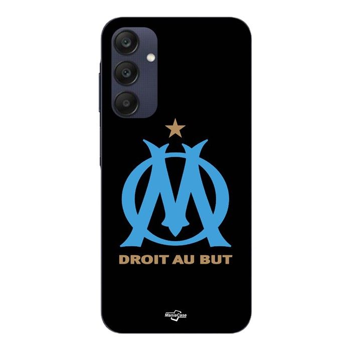 Coque Pour Samsung galaxy A25 logo OM Olympique de Marseille Noire Fond Maniacase