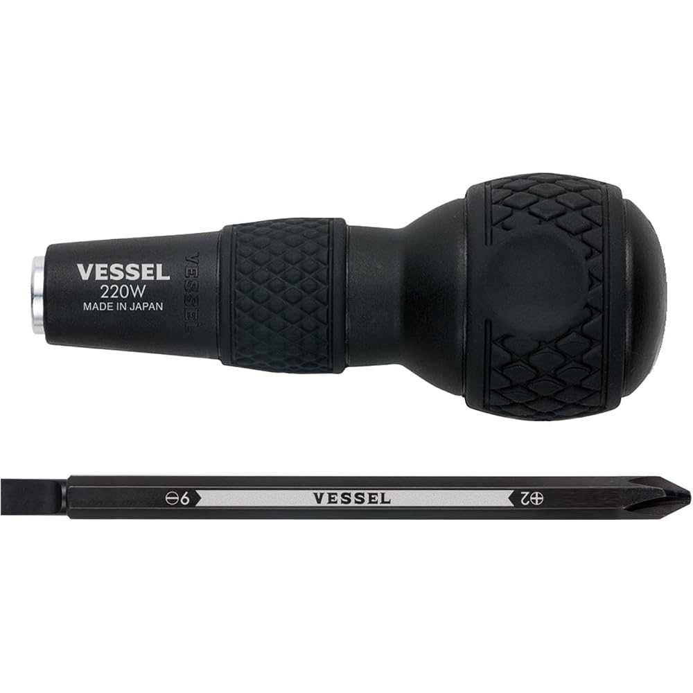 VESSEL (VESSEL) ball grip interchangeable screwdriver (with +2/-6 bits) 220W-62