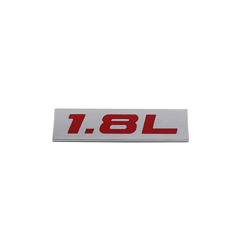 Premium 1.8L 1.8 L for Universal car Engine Hood Fender trunk Tail Rear Bonnet Nameplate Decal Emblem Badge Sticker