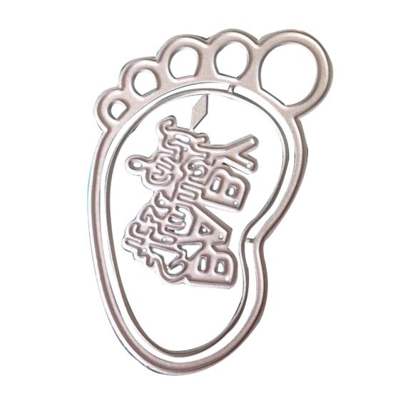 

Детские ножки Металлические режущие штампы DIY Скрапбукинг Тиснение Бумага Карты Фото Трафарет Форма серебряный