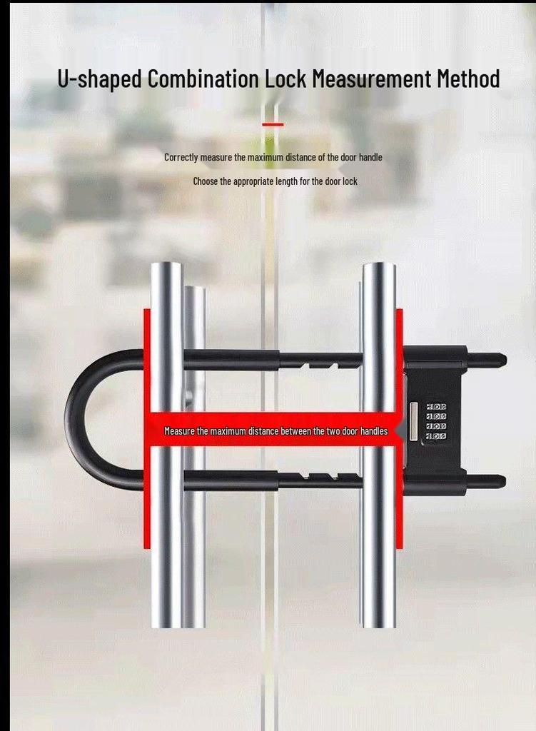 U-Shaped Glass Door Lock: Electric Scooter & Sliding Door Anti-Theft Password Lock