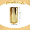 Goldene Keramik Blumenvase Zylinder Topf Bauernhaus Geschenk Minimalistischer Pflanzenhalter Blumenarrangement für