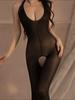 Mesh Backless Bodystocking Hollow Out Open Crotch Bodystocking Women Sexy Lingerie Underwear Temptation Erotic Catsuit