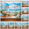 Hawaii Summer Beach Fruit Seaside Watermelon Theme Background, Children's Birthday Party, Home Decoration Photography Background
