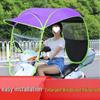 Collapsible Windproof Sunshade for Electric Cars & Motorcycles