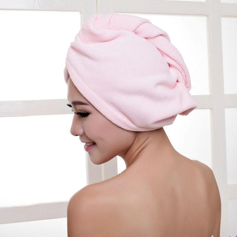 Lady Quick Drying Hat 1PC/ 2PCS Microfiber Bath Towel Hair Dry  Cap Bath Tool(Random Color)