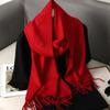 62Color Solid Women Winter Scarf Warm Thicken Cashmere Shawl Outdoor Fashion Luxury Tassels Pashmina Lady Wrap Windproof Scarves
