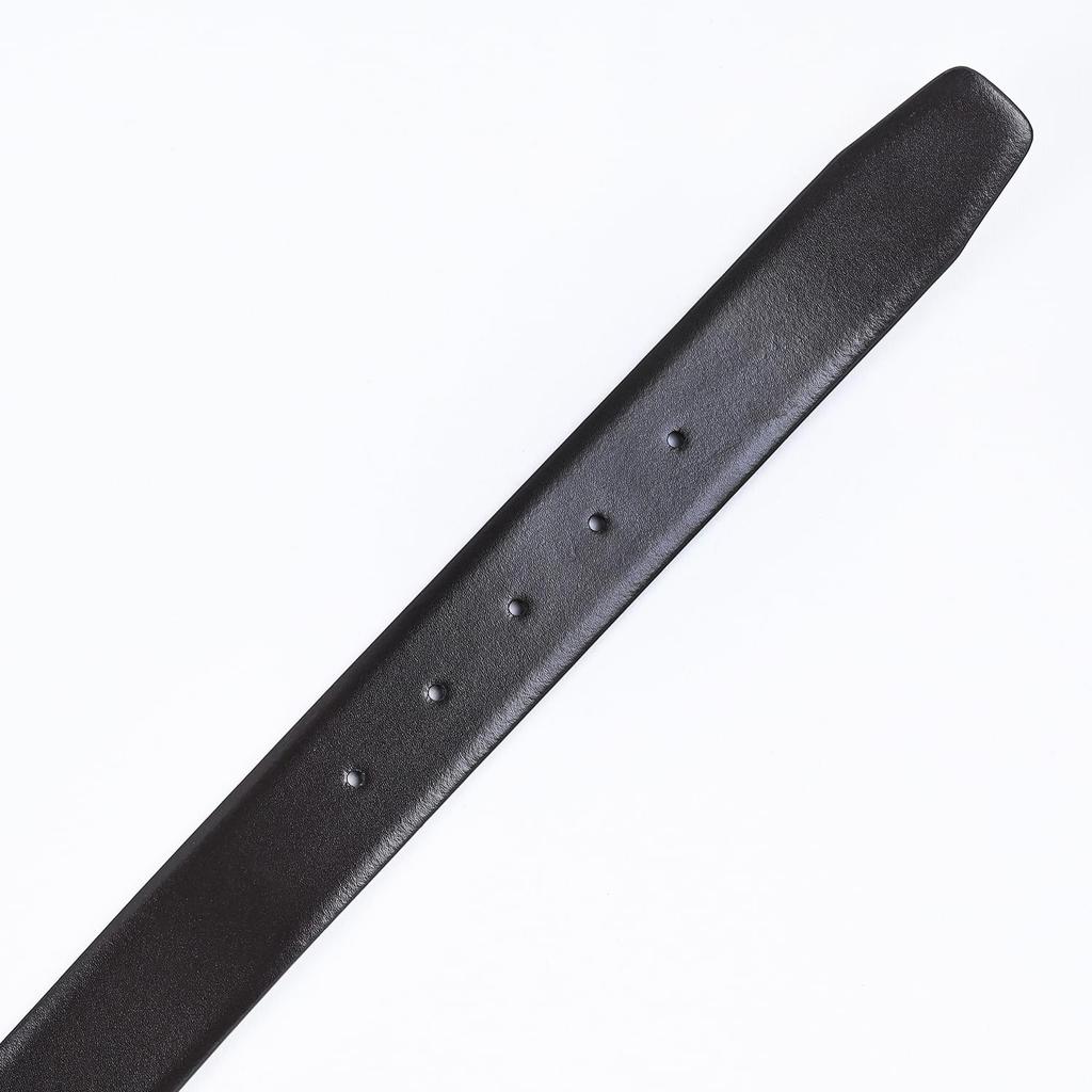 EMPORIO ARMANI Reversible Wide Stringer System Compatible Leather Y4S576 Y748I 88044 Men's 3.5cm Belt, Black, [Used]