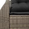 Vidaxl Gartensofa mit Kissen, 2-Sitzer, Grau, Polyrattan