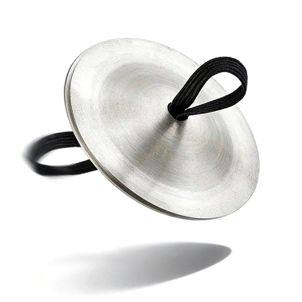 1 Pair Silver Finger Cymbals - Traditional Middle Eastern Hand Drum Dance Props | Belly Dance Accessories for Performers ZSY
