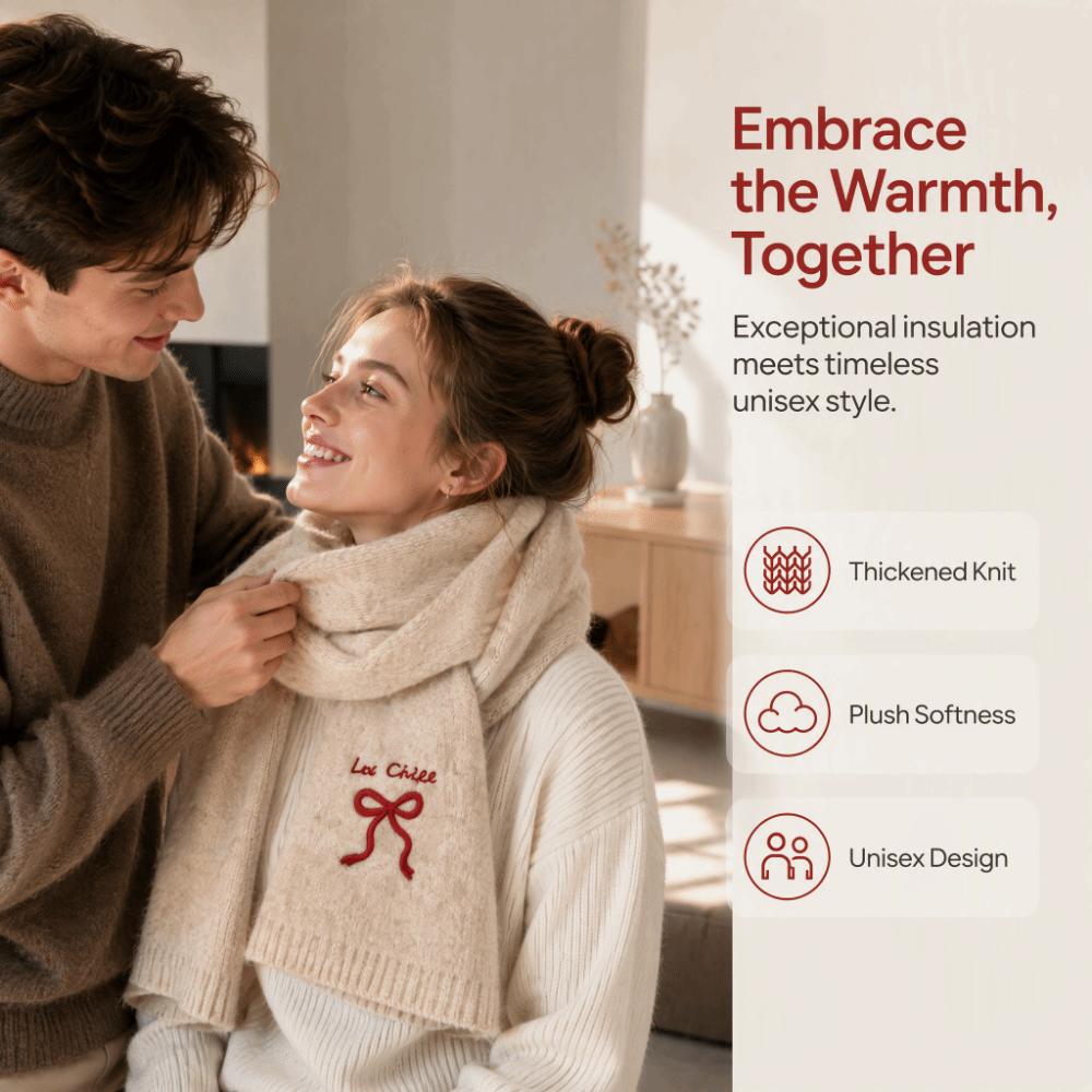 Thicken Knit Scarf Soft Neckerchief New Cross Scarf Women