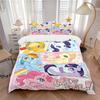 Colorful Ponies Friendship Magic Print 3Pcs Bedding Set,Duvet Cover with 2 Bedro,Pillowcase Home Birthday Gift