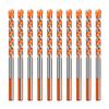5/10Pcs Triangular Drill Bits Set Sharp Tip High Strength Hard Alloy Multifunctional Masonry Punching Drill Bits for Ceramic Tile Marble Concrete