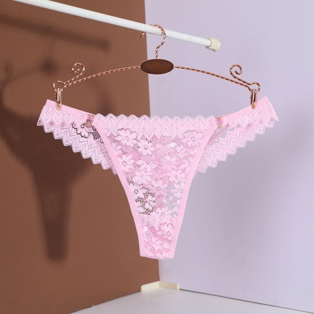 Bow Lace Seamless Panties Low Waist Mesh Lace Briefs Breathable Flower Underwear for Women Girl
