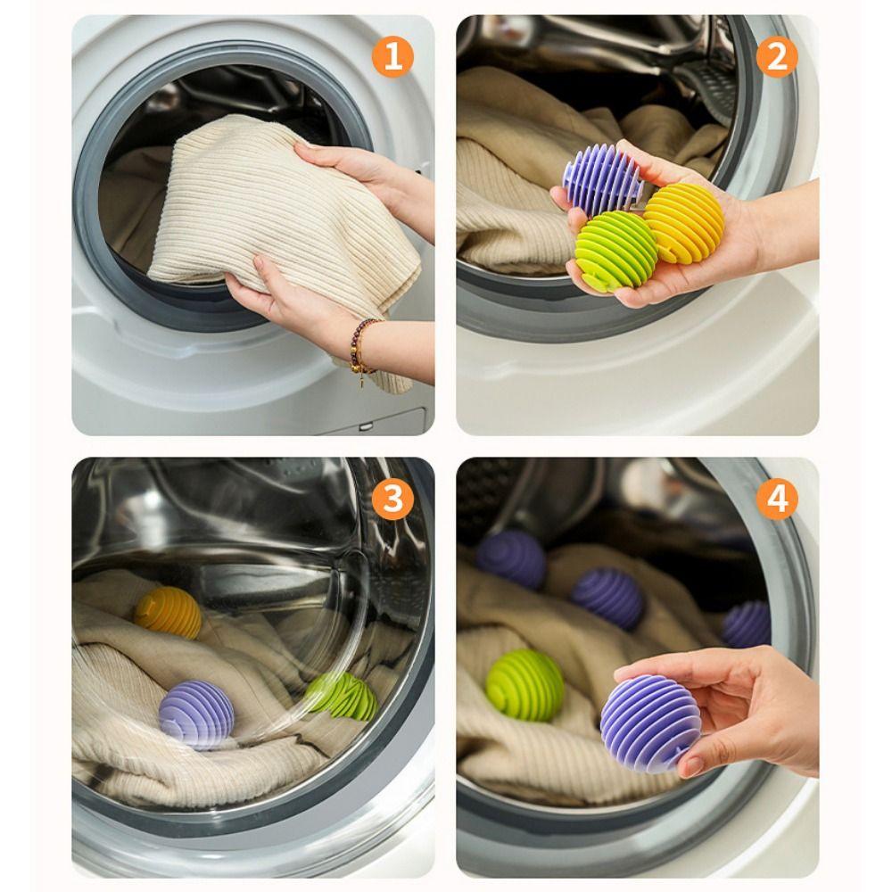 3pcs Household Soft Rubber Laundry Balls Reusable Fabric Softener Ball Home