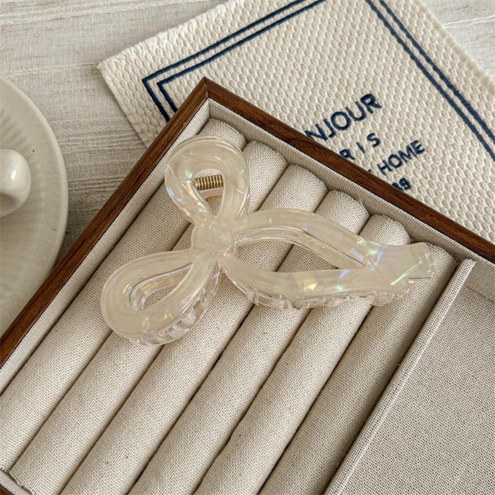 Acetic Acid Acetate Grab Clip Korean Style Large Shark Clip Temperament Bow Hair Claw Party