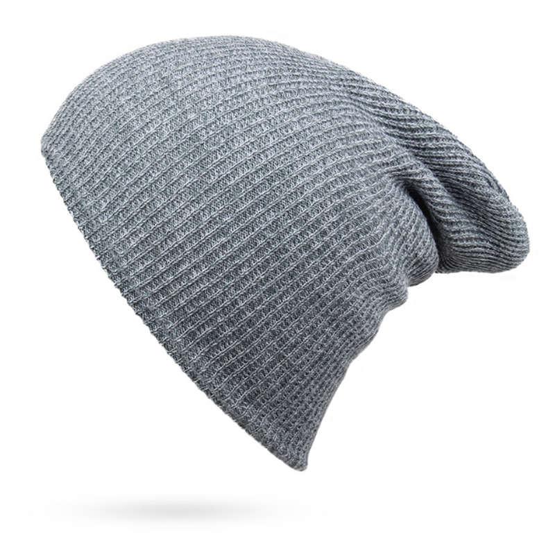 

Winter Beanies Knitted Hat Warm Caps Baggy Winter Hats Skullies & Beanies світло-сірого кольору