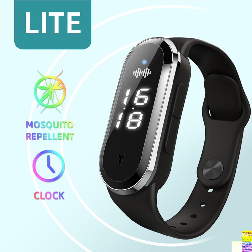 Ultrasonic Mosquito Repellent Bands Non Toxic DeetFree Bug Insect Repellent Band Reusable Long Protection Support Clock