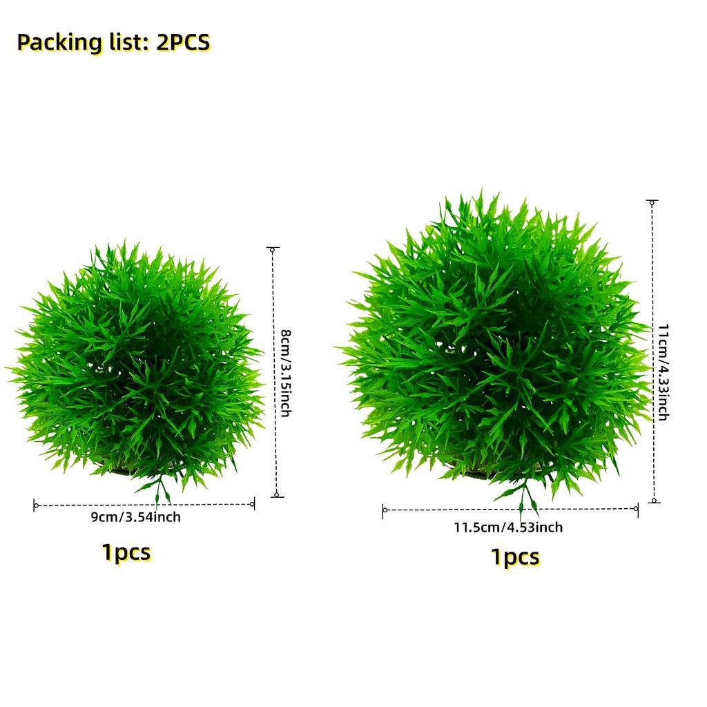 2/8PCS Artificial Plants Set - Durable PE Material Aquarium Plants , Perfect for Home & Office Fish Tanks