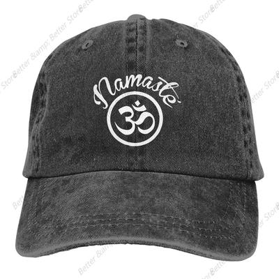 Denim Cap Namaste with Om Symbol Baseball Dad Cap Adjustable Classic Sports for Men Women Hat