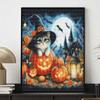 Halloween 5D Cat Pumpkin Diamond Full Diamond Art Painting Kit Diamond Painting Home Decor Moon Bat Castle Lantern Art Craft Gift