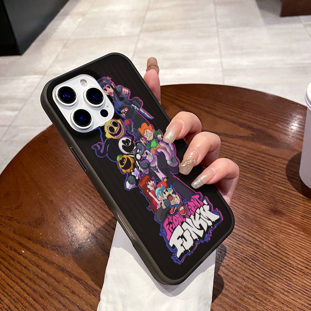 

Music Game Friday Night Funkin Phone Case For IPhone 17 16 15 11 12 13 14 Pro Max Soft Corrugated Silicone Cover Case iPhone 15 plus